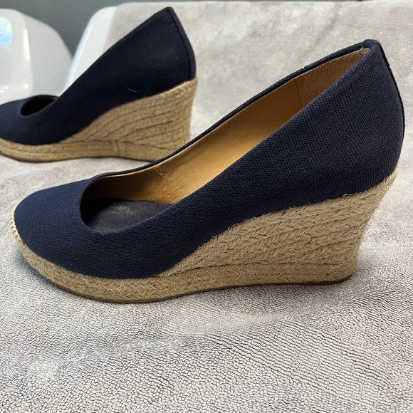 J.Crew Factory Navy Espadrille Wedges 8 - Picture 6 of 8